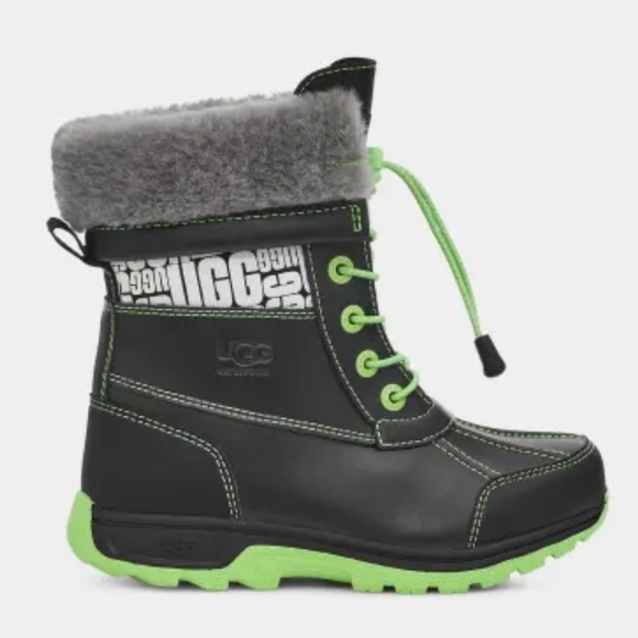 UGG® Kids Size 1 Butte II CWR Glow Graphic Waterproof Snow Boot - Picture 1 of 12